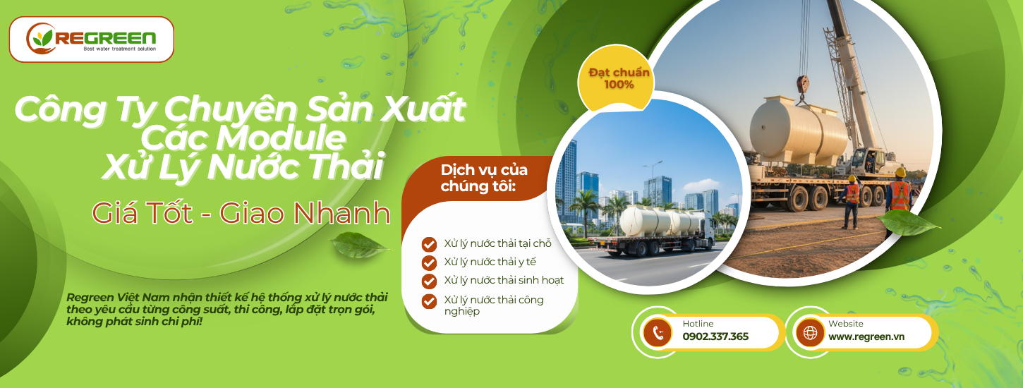 Regreen Việt Nam sản xuất module xử lý nước thải