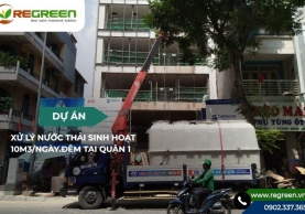 Dự án lắp đặt trạm xử lý nước thải sinh hoạt 10m3 tại Q.1, Tp.HCM