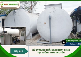 Dự án xử lý nước thải sinh hoạt 60m3 tại xưởng Thái Nguyên