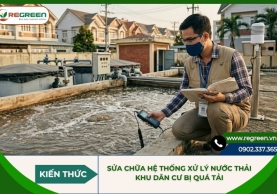 Sửa chữa hệ thống xử lý nước thải khu dân cư bị quá tải