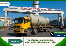 Thi công lắp đặt hệ thống xử lý nước thải KCN Sóng Thần