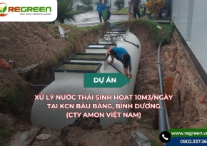 Xử lý nước thải sinh hoạt 10m3/ngày KCN Bàu Bàng, Bình Dương