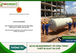 QCVN 98:2025/BNNMT về công trình thiết bị XLNT tại chỗ