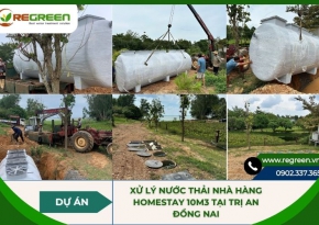 Dự án xử lý nước thải nhà hàng 10m3 tại Trị An Đồng Nai