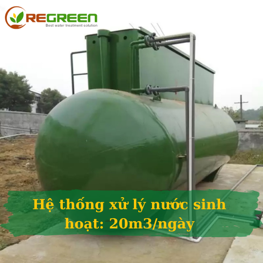 Hệ thống xử lý nước thải sinh hoạt 20m3