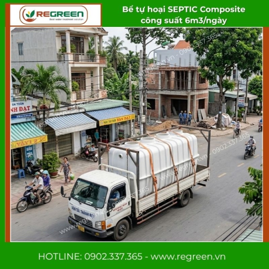 Bể Tự Hoại SEPTIC Composite Công suất 6000 Lít