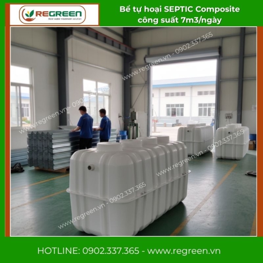 Bể Tự Hoại SEPTIC Composite Công suất 7000 Lít