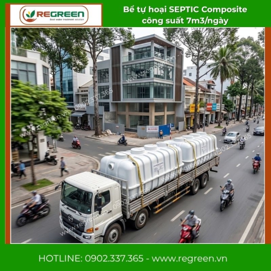 Bể Tự Hoại SEPTIC Composite Công suất 7000 Lít