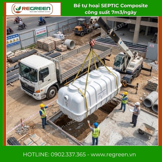 Bể Tự Hoại SEPTIC Composite Công suất 7000 Lít