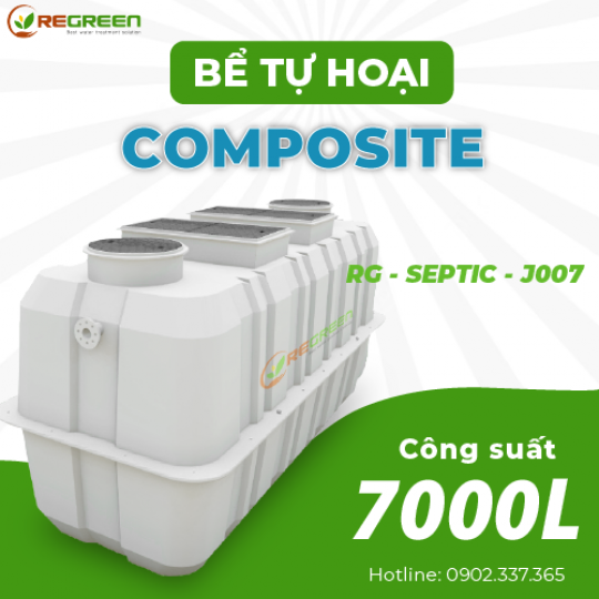 Bể Tự Hoại SEPTIC Composite Công suất 7000 Lít
