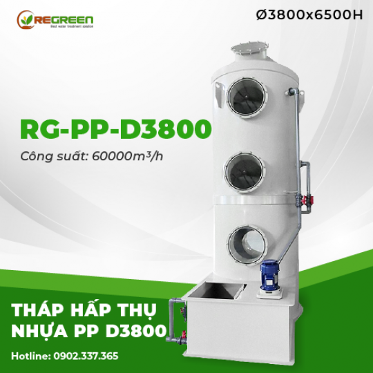 Tháp Hấp Thụ Nhựa PP D3800