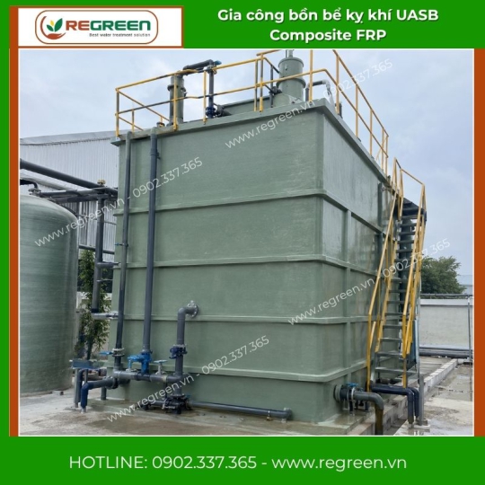 Gia công bồn bể kỵ khí UASB Composite FRP