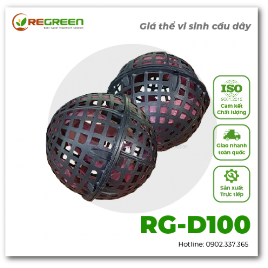 Giá Thể Vi Sinh Dạng Cầu Dây D100 (Đen)