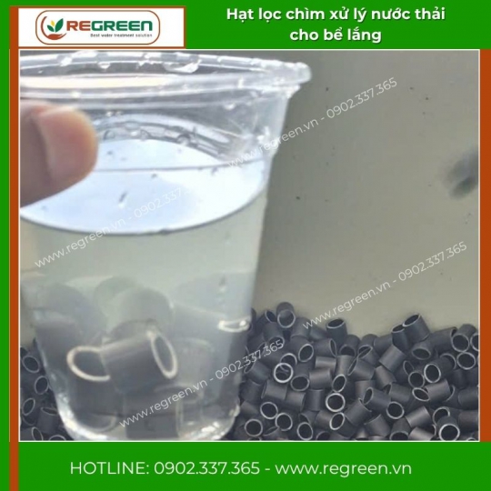 Hạt lọc chìm xử lý nước thải cho bể lắng