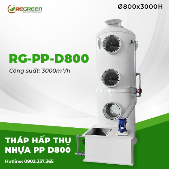 Tháp Hấp Thụ Nhựa PP D800 