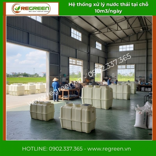 Hệ thống xử lý nước thải tại nguồn (tại chỗ) 10m3/ngày Jokaso