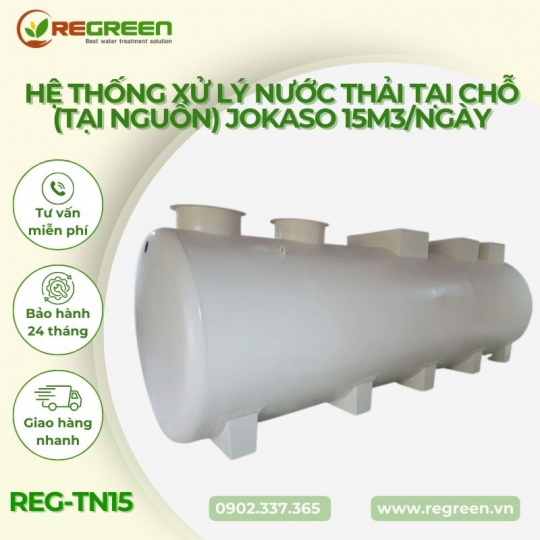 Hệ thống xử lý nước thải tại nguồn (tại chỗ) 15m3/ngày Jokaso