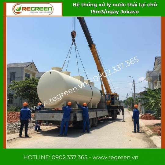 Hệ thống xử lý nước thải tại nguồn (tại chỗ) 15m3/ngày Jokaso