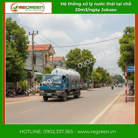 Hệ thống xử lý nước thải tại nguồn (tại chỗ) 20m3/ngày Jokaso