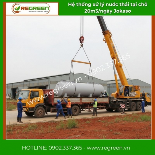 Hệ thống xử lý nước thải tại nguồn (tại chỗ) 20m3/ngày Jokaso