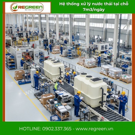 Hệ thống xử lý nước thải tại nguồn (tại chỗ) 7m3/ngày Jokaso