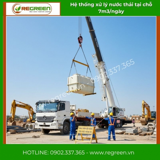 Hệ thống xử lý nước thải tại nguồn (tại chỗ) 7m3/ngày Jokaso