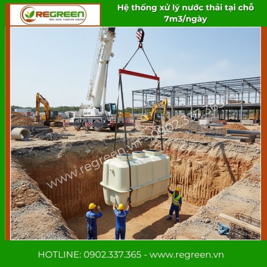 Hệ thống xử lý nước thải tại nguồn (tại chỗ) 7m3/ngày Jokaso