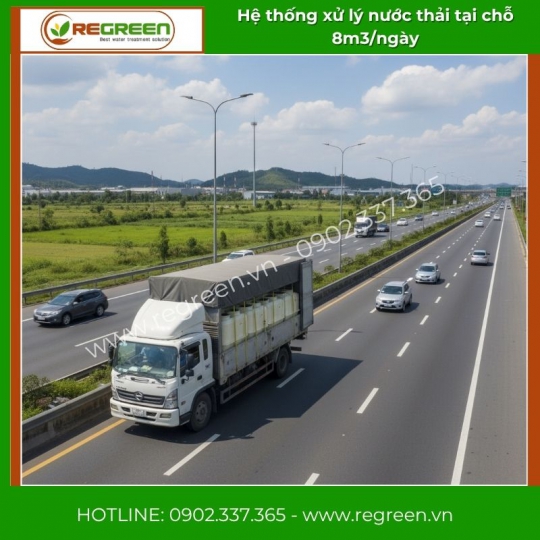 Hệ thống xử lý nước thải tại nguồn (tại chỗ) 8m3/ngày Jokaso