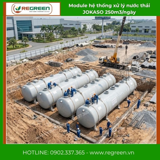 Module hệ thống xử lý nước thải JOKASO 250m3/ngày