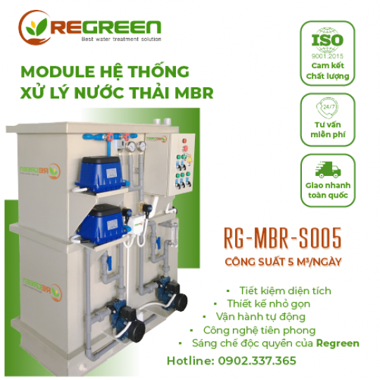 Module Hệ Thống Xử Lý Nước Thải MBR Công Suất  4-5m3/ngày