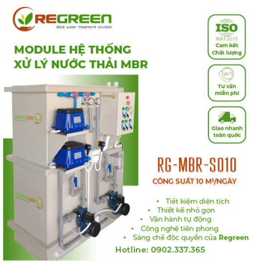 Module Hệ Thống Xử Lý Nước Thải MBR Công Suất  10m3/ngày