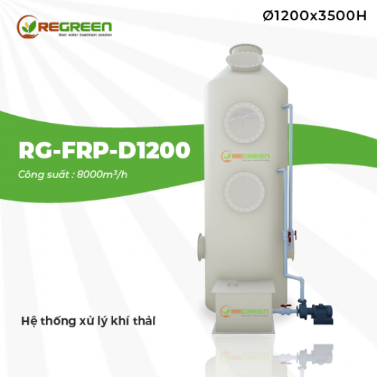 Tháp Hấp Thụ Frp Composite D1200
