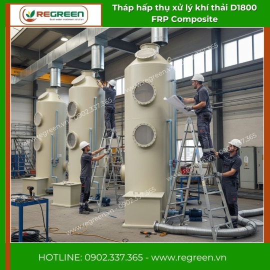 Tháp Hấp Thụ Frp Composite D1800
