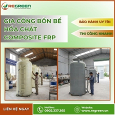 Gia công bồn bể hóa chất Composite FRP